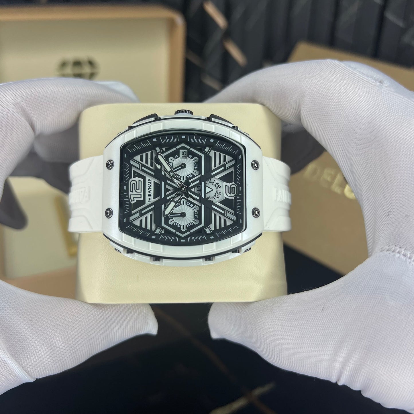 Mark Fairwhale Unique Design Style Multifunctional Luminous Waterproof Quartz Watch Fashionable Watch for Man