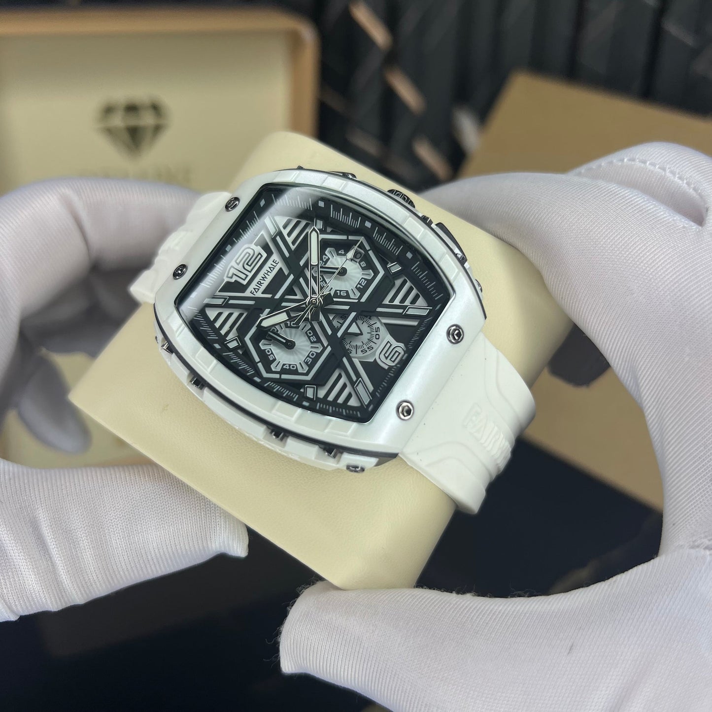 Mark Fairwhale Unique Design Style Multifunctional Luminous Waterproof Quartz Watch Fashionable Watch for Man