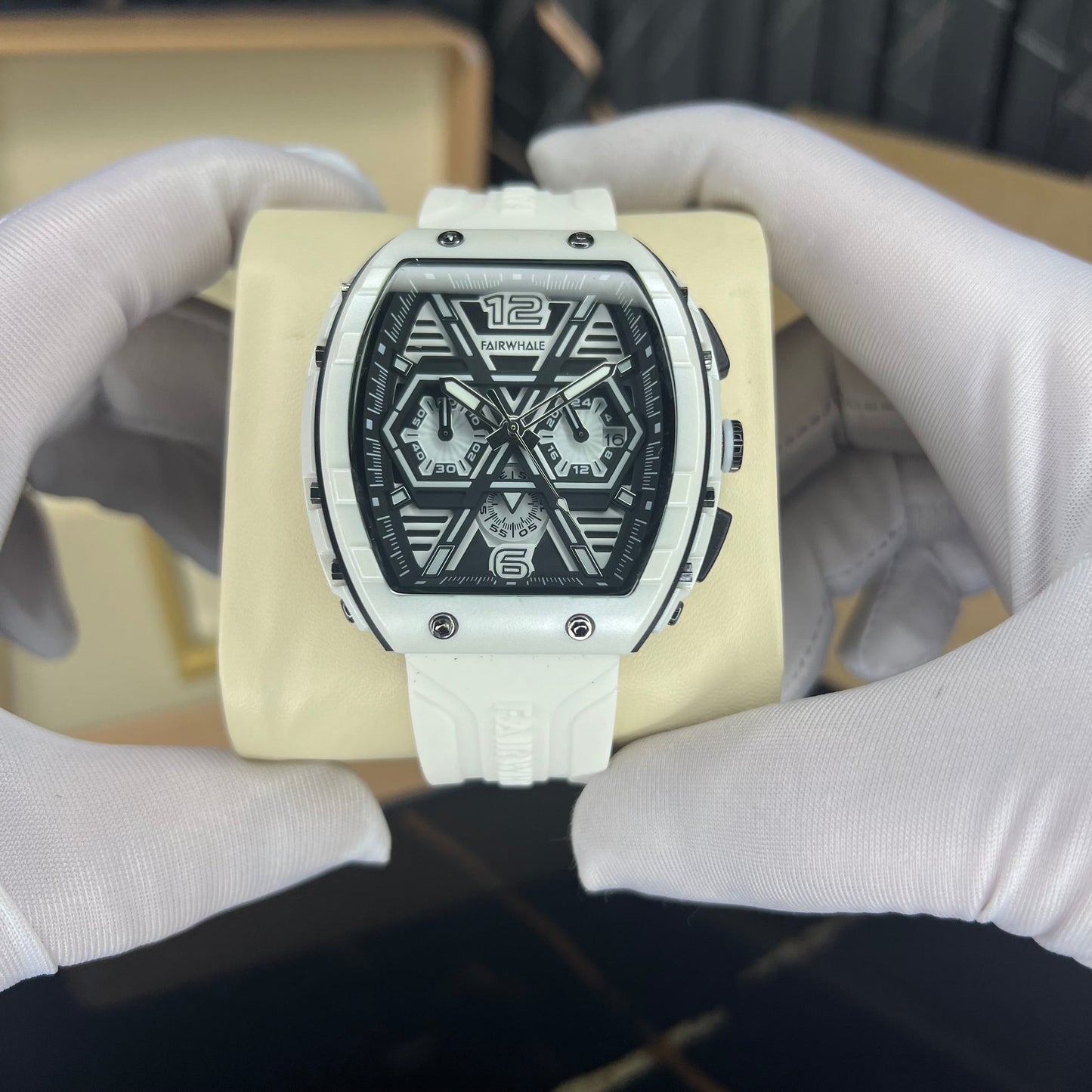 Mark Fairwhale Unique Design Style Multifunctional Luminous Waterproof Quartz Watch Fashionable Watch for Man