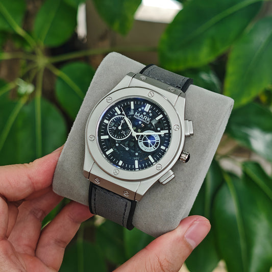 MARK FAIRWHALE Traditional Mechanical Hollow Men'S Quartz Watch Features a Cyber Gear Design Dial,