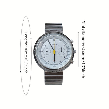 CILOA Authentic Men's Light Luxury Watch - 2025 New Model, Round Case, Large Dial,