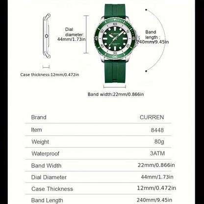 Men's Sports Watch With Silicone Strap For A Stylish Sports Look