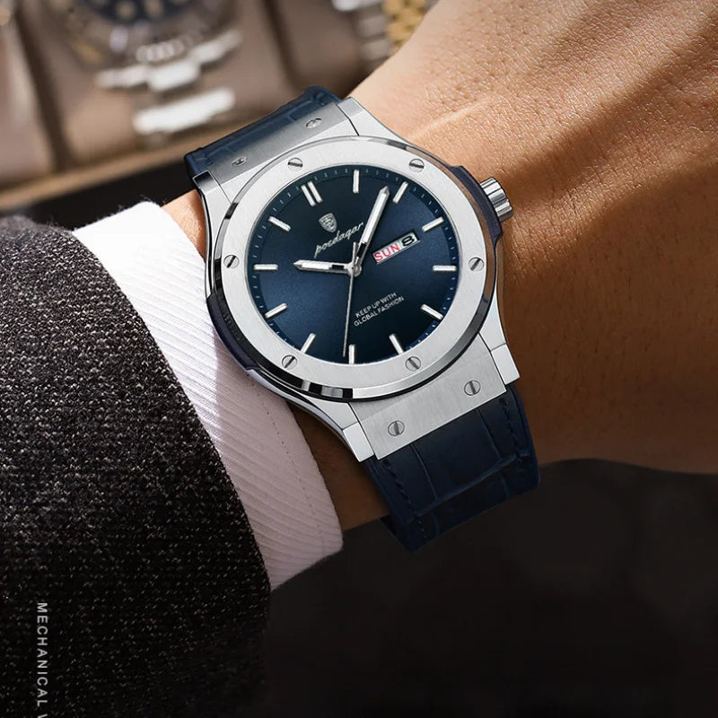 Men's Quartz Watch Original Series with Quartz Moveme Leather Silicone Strap