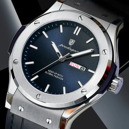 Men's Quartz Watch Original Series with Quartz Moveme Leather Silicone Strap