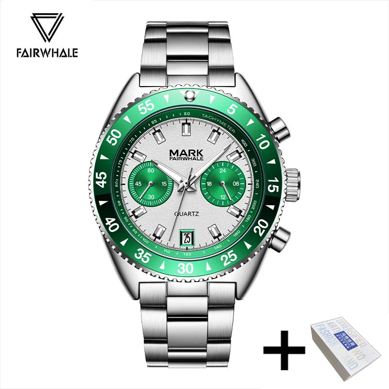 Fashion Mens Watches Top Brands Mark Fairwhale Luxury Waterproof Watch