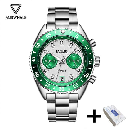 Fashion Mens Watches Top Brands Mark Fairwhale Luxury Waterproof Watch