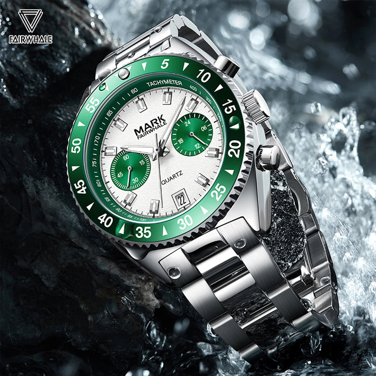 Fashion Mens Watches Top Brands Mark Fairwhale Luxury Waterproof Watch
