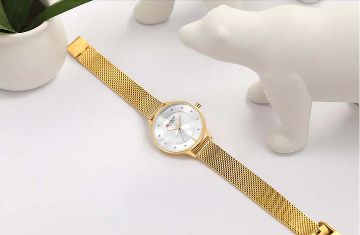 CURREN Original Brand Mesh Band Wrist Watch For Couples With Brand (Box & Bag)