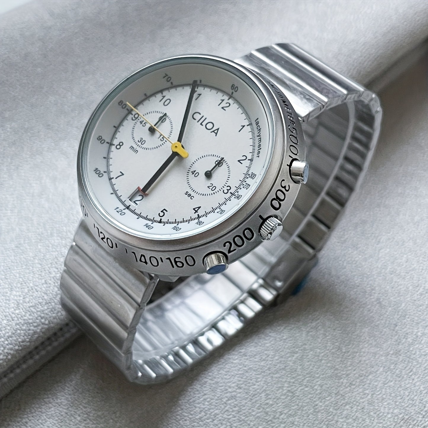 CILOA Authentic Men's Light Luxury Watch - 2025 New Model, Round Case, Large Dial,