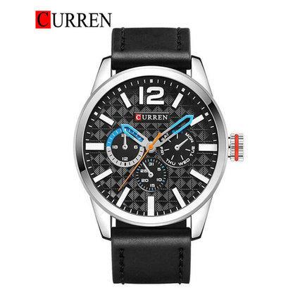 CURREN WATCHES  CURREN Original Brand Leather Straps Wrist Watch For Men With Brand (Box & Bag)-8247